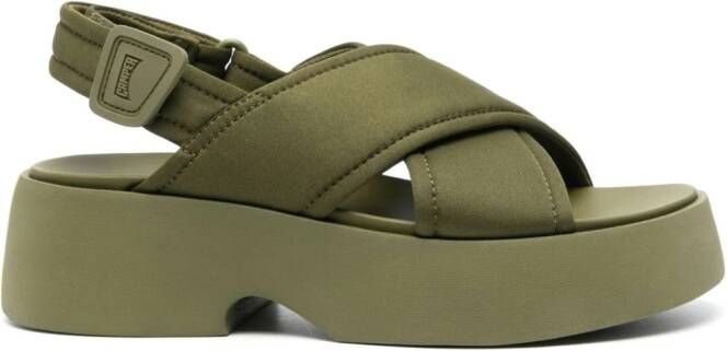 Camper Sandalen met gekruiste bandjes Groen