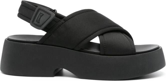 Camper Sandalen met gekruiste bandjes Zwart