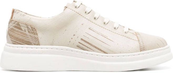 Camper Sneakers met abstract patroon Beige