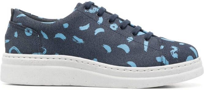 Camper Sneakers met abstract patroon Blauw