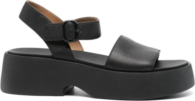 Camper Tasha leren sandalen Zwart