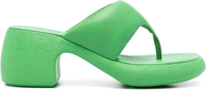 Camper Thelma 71mm leather sandals Groen