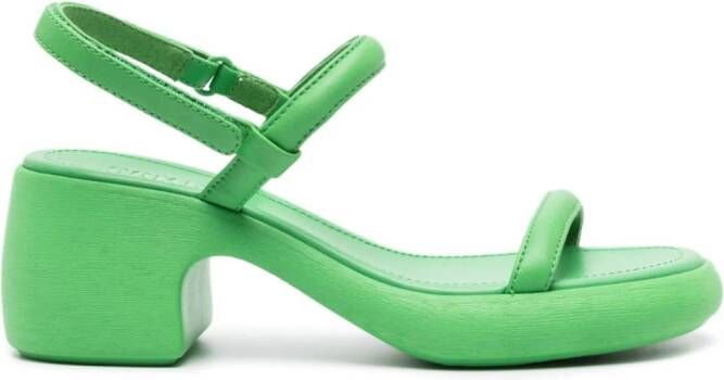 Camper Thelma leren sandalen Groen