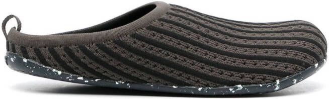 Camper Wabi ribgebreide slippers Zwart