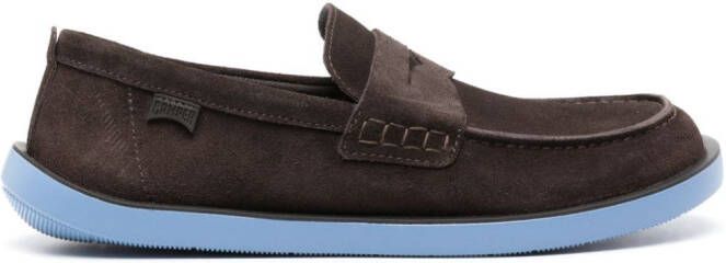 Camper Wagon suède loafers Bruin