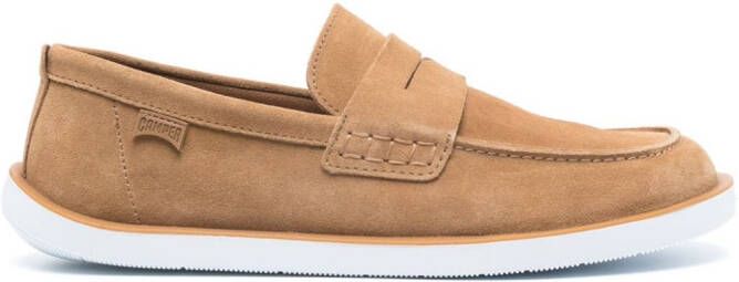 Camper Wagon suède loafers Bruin