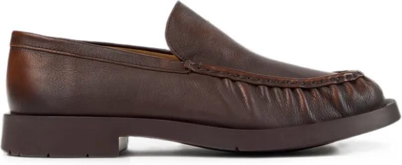 CamperLab 1978 leren loafers met ruches Bruin