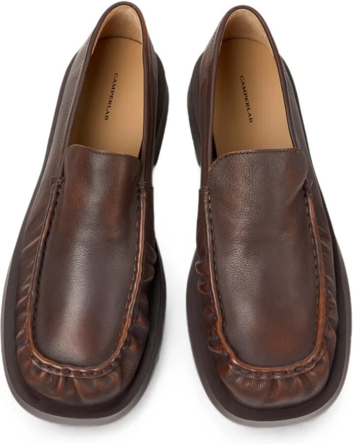 CamperLab 1978 leren loafers met ruches Bruin - Foto 2