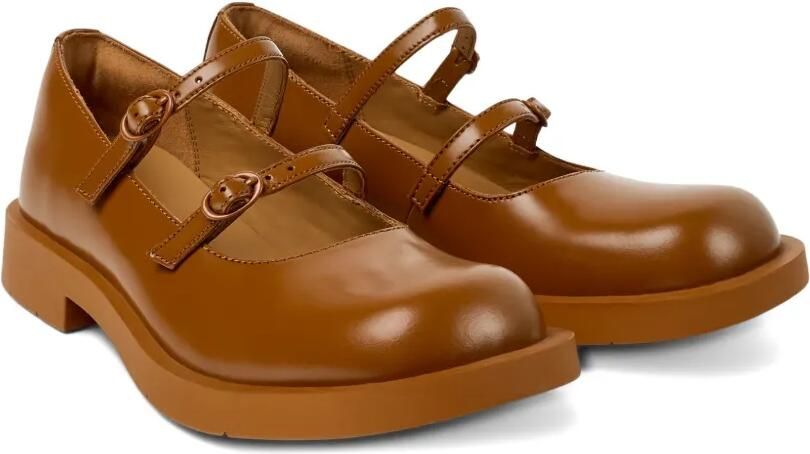 CamperLab 1978 leren pumps met dubbele gesp 005 MEDIUM BROWN 1 - Foto 4