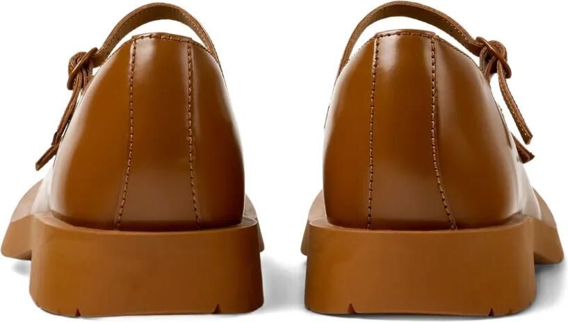 CamperLab 1978 leren pumps met dubbele gesp 005 MEDIUM BROWN 1 - Foto 3