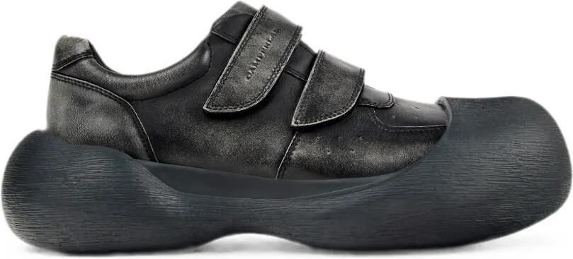 CamperLab Caramba leren low-top sneakers met klittenband Zwart