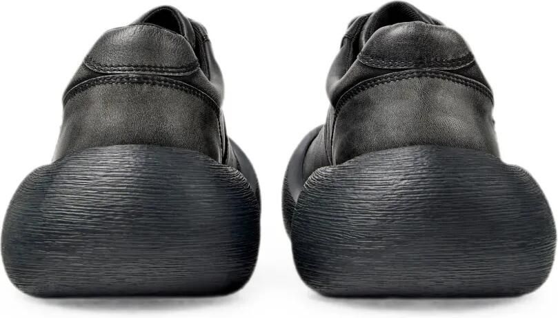 CamperLab Caramba leren low-top sneakers met klittenband Zwart - Foto 4
