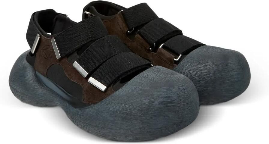 CamperLab Caramba suède sandalen met bandje Bruin