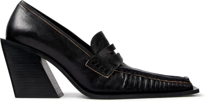 CamperLab Escandalo leather heeled loafers Zwart