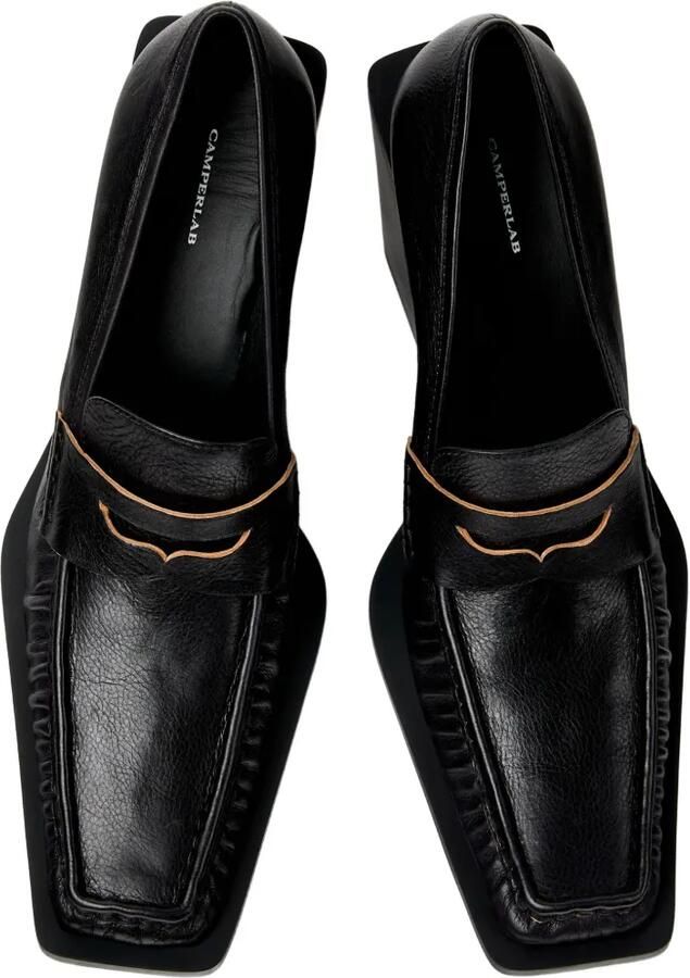 CamperLab Escandalo leather heeled loafers Zwart - Foto 2