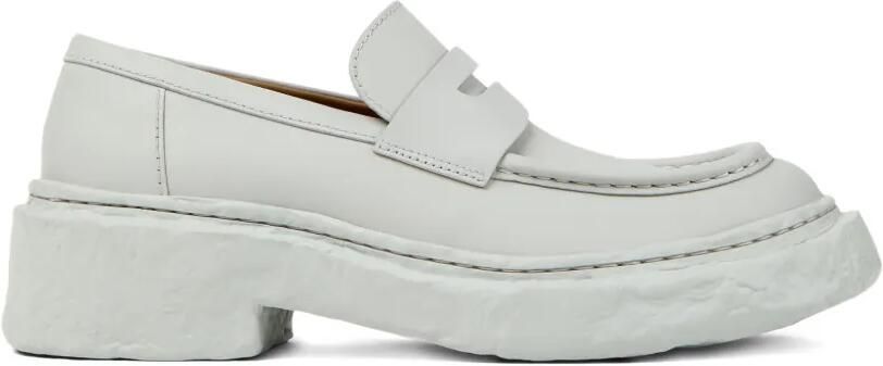 CamperLab Gladde leren loafers Wit