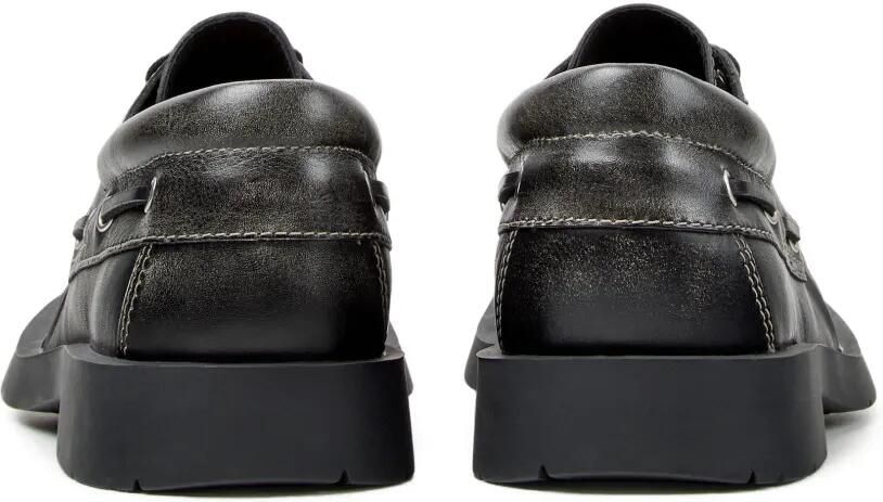 CamperLab Mil 1978 leather boat shoes Zwart - Foto 4