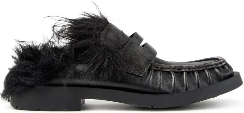 CamperLab Mil 1978 leather flat mules Zwart