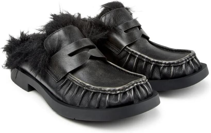 CamperLab Mil 1978 leather flat mules Zwart - Foto 3