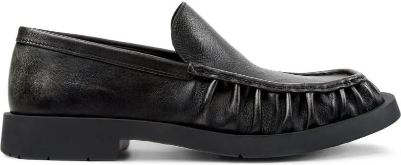 CamperLab Mil 1978 ruched leather loafers Zwart