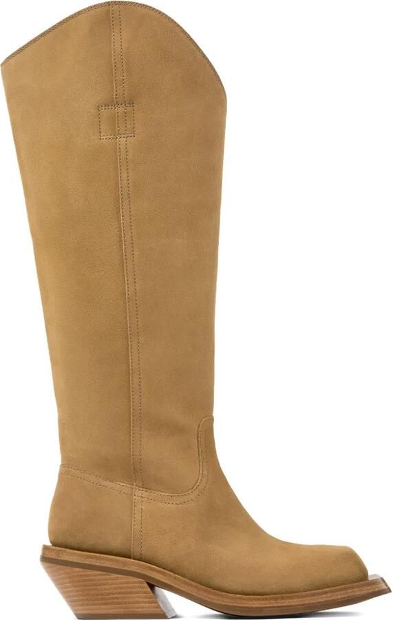 CamperLab Suède laarzen met vierkante neus Beige