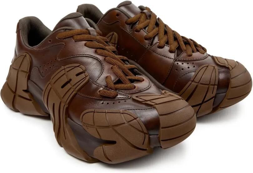 CamperLab Tor ta leather low-top sneakers Bruin - Foto 3