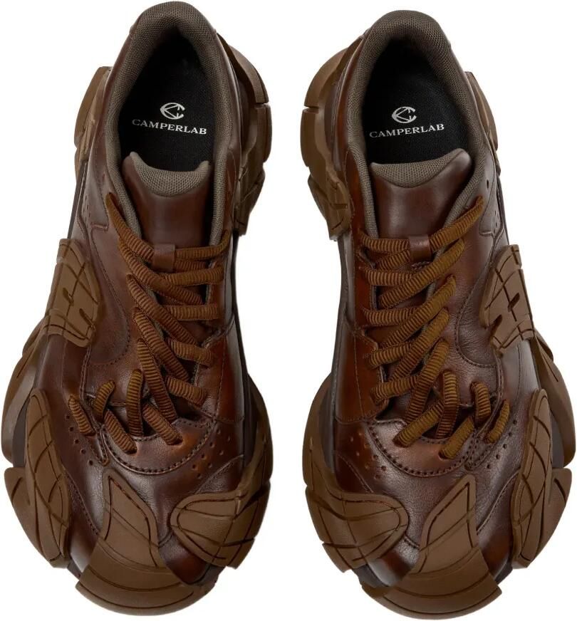 CamperLab Tor ta leather low-top sneakers Bruin - Foto 2