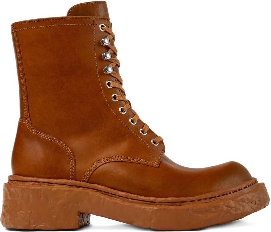 CamperLab Vamonos combat boots met chunky zool en veters Bruin