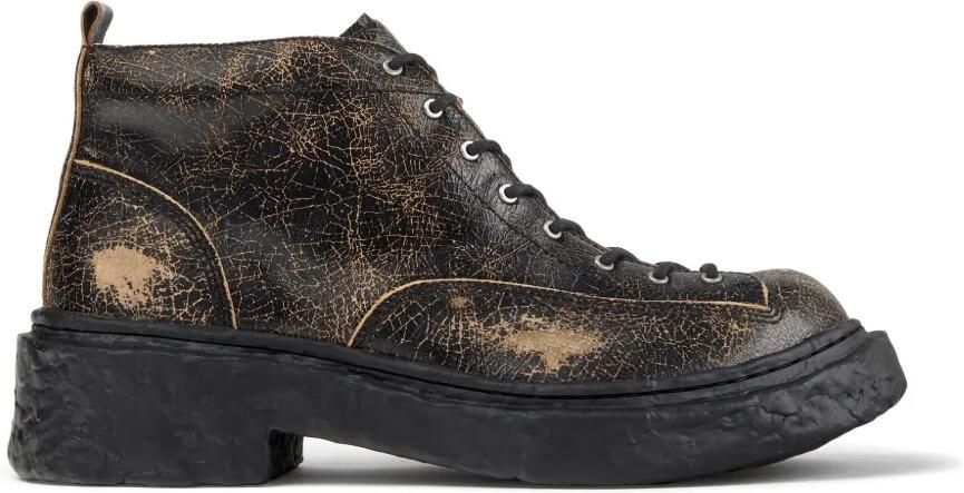 CamperLab Vamonos leren enkellaarzen Zwart
