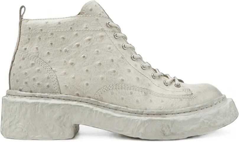 CamperLab Vámonos ostrich-effect ankle boots Beige