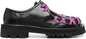 CamperLab Leren Derby schoenen Zwart