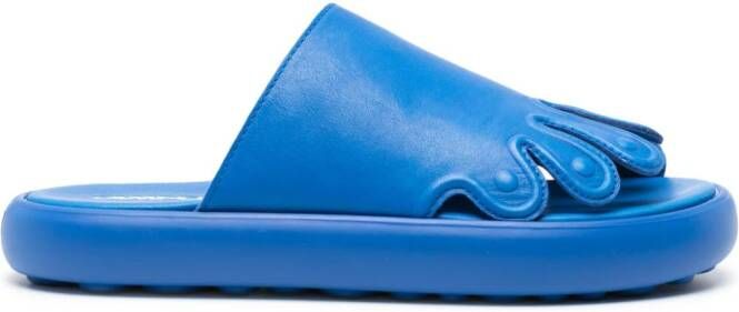 CamperLab Pelotas Flota leren slippers Blauw