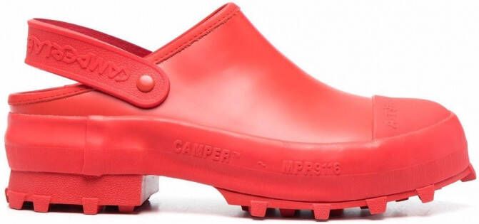 CamperLab Tractor sandalen met gesloten neus Rood