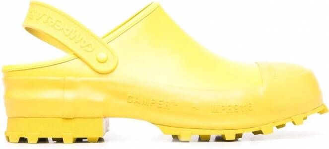 CamperLab Traktori leren klompen Geel