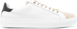 Canali Geperforeerde sneakers Wit