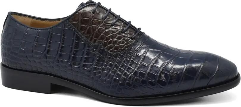 CAPORICCI Alligator Oxford schoenen met reliëf Blauw - Foto 2