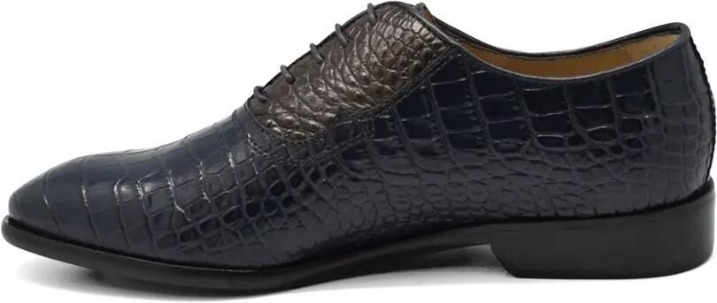 CAPORICCI Alligator Oxford schoenen met reliëf Blauw - Foto 3
