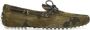 Car Shoe camouflage bestuurders loafers heren suède rubber suède leer 12 Groen - Thumbnail 1