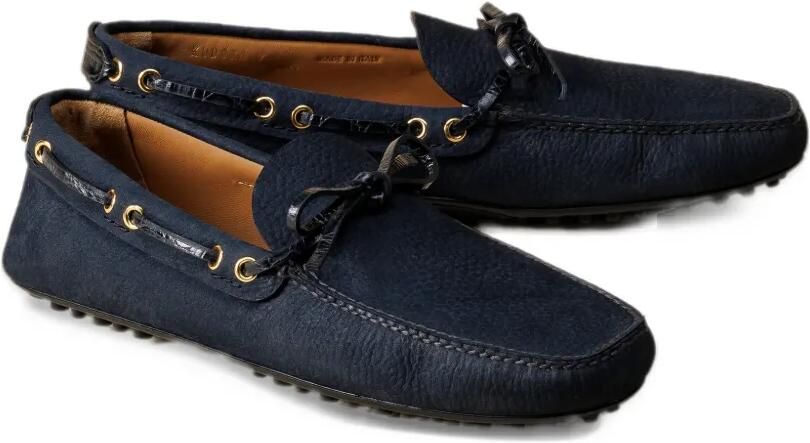 Car Shoe crocodile-print nubuck loafers Blauw - Foto 2