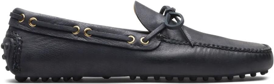 Car Shoe Leren bootschoenen met veters Blauw