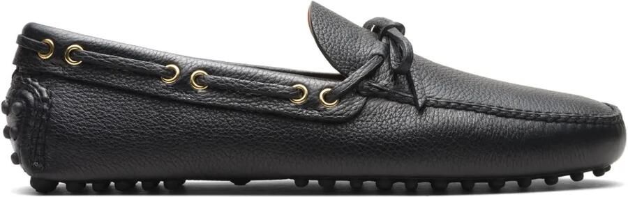 Car Shoe Leren bootschoenen met veters Zwart