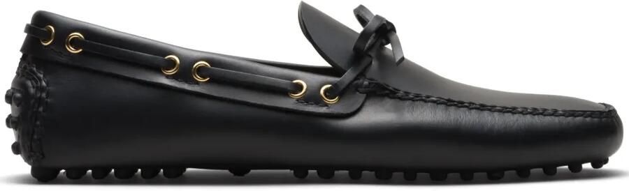 Car Shoe Leren bootschoenen met veters Zwart