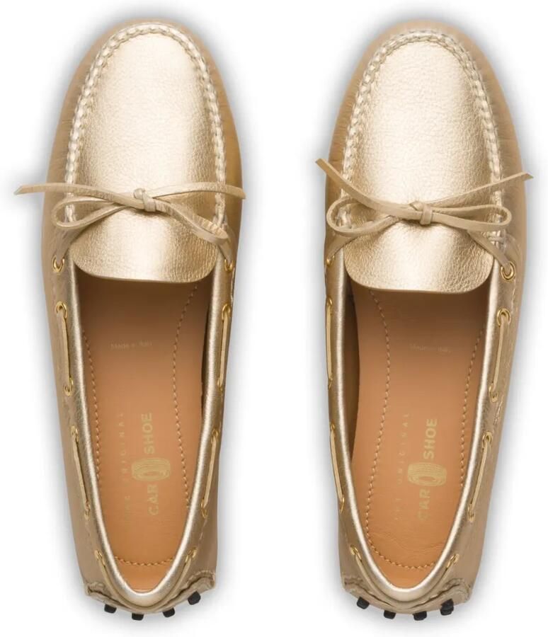 Car Shoe Leren loafers Goud - Foto 2