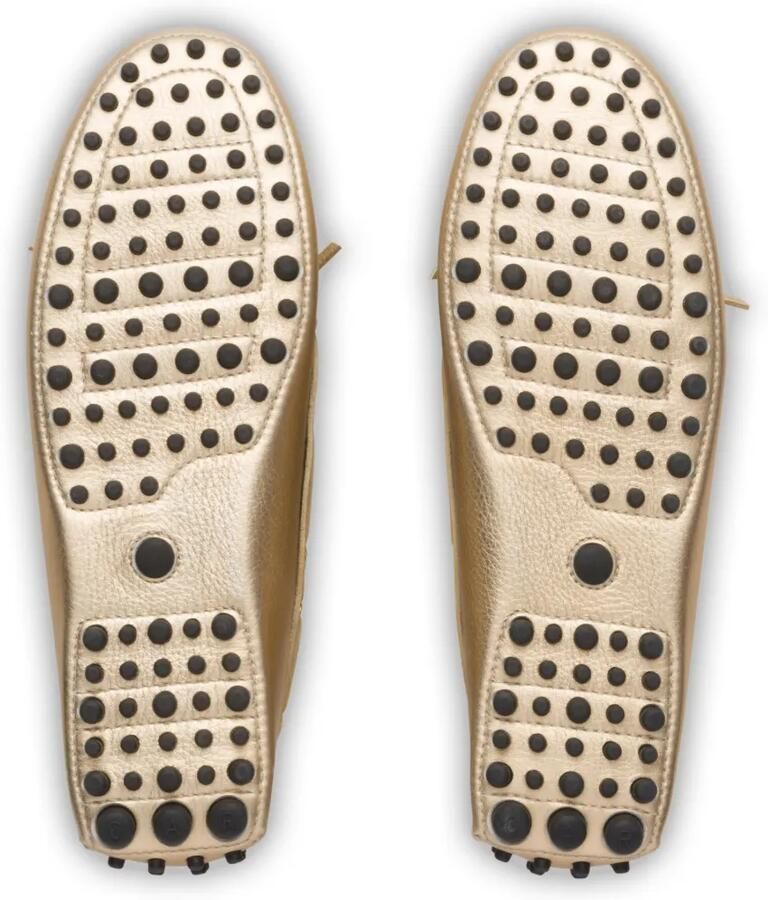 Car Shoe Leren loafers Goud - Foto 3