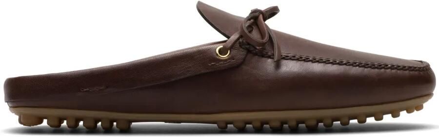 Car Shoe Leren slippers met veters Bruin