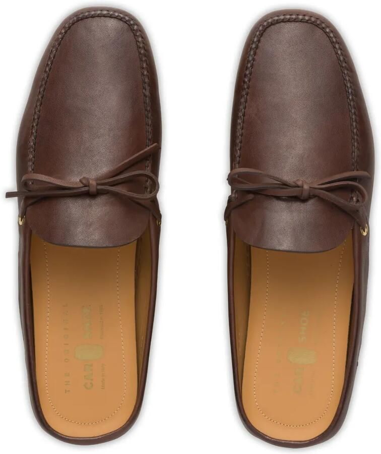 Car Shoe Leren slippers met veters Bruin - Foto 3