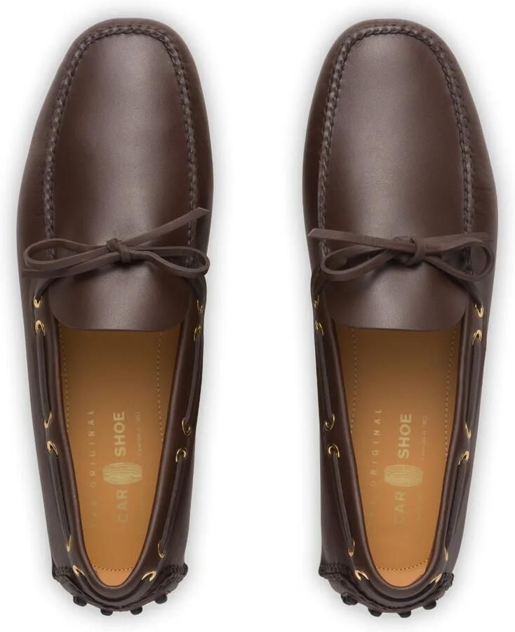 Car Shoe Lux leren bootschoenen met strikdetail Bruin - Foto 2