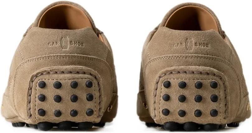 Car Shoe perforated suede sneakers Beige - Foto 3