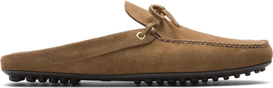 Car Shoe Slippers verfraaid met strik Bruin