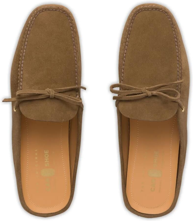 Car Shoe Slippers verfraaid met strik Bruin - Foto 2
